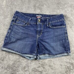 Denizen Levis Modern Shorts Womens 8‎ Blue Medium Wash Mid Rise